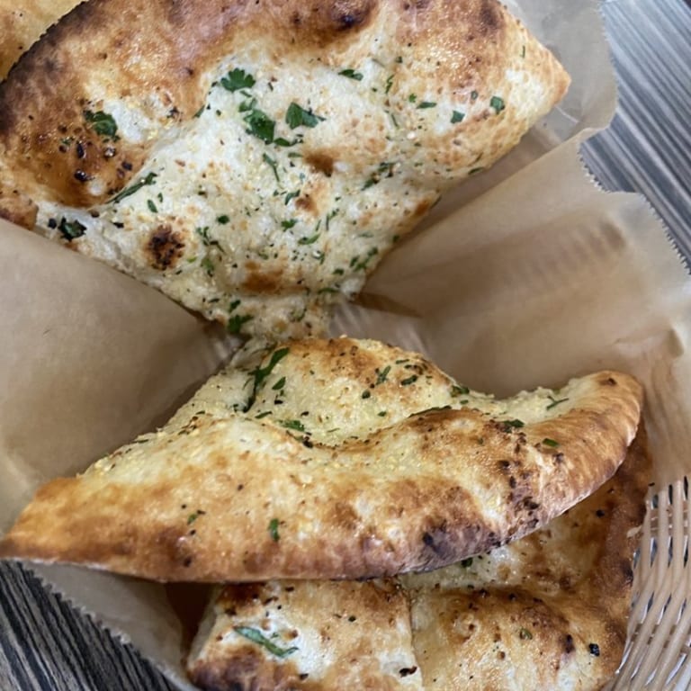 Delicious Garlic Naan and Indian Cuisine